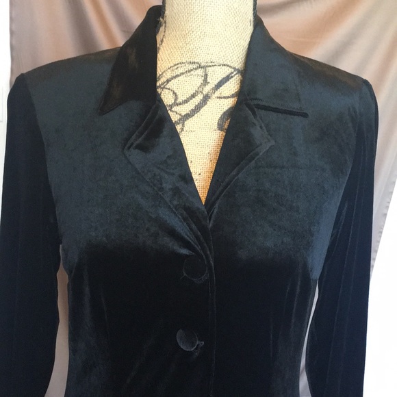 Rabbit Rabbit Rabbit Dresses & Skirts - Vintage 3-Button Stretch Velvet Long Coat/Dress